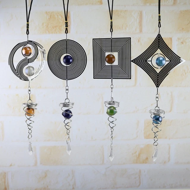 Drehbar Windspiele Kristallkugel Windchime Geschenk Weihnachten Spiral Hot 2018