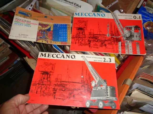 Ancien Catalogue Meccano Dinky Toys Train Hornby 60.61 & 64 Lot de 3 à sauver