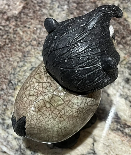Südafrika handgefertigte verrückte Ton Raku Keramik Löwe Figur 8