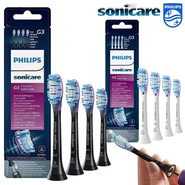 Cabezales de cepillo Philips Sonicare G3 Premium para cepillo de dientes acústico negro 4 piezas