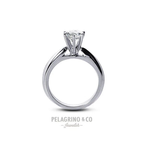 3 1/2ct F SI2 Round Natural Diamond 14kw Gold Solitaire Engagement Ring