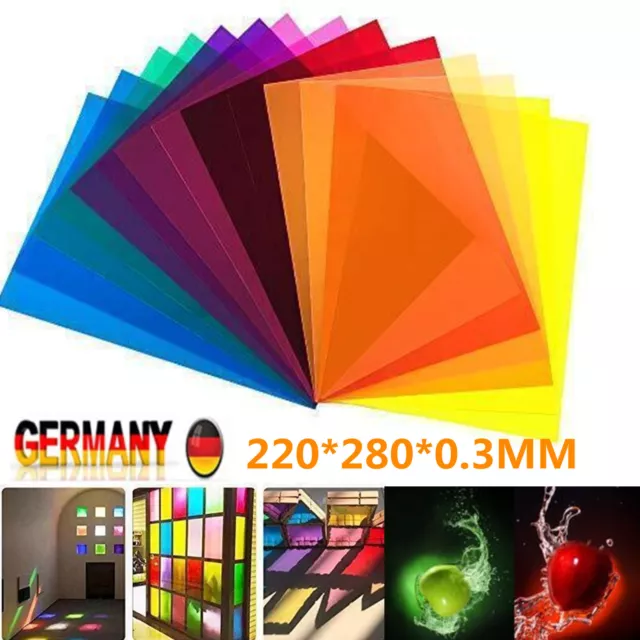 14 er Set PAR 56 Farbfolien 22 x 28 cm Farbfilter Farbfolie PAR56 Color Mix Set