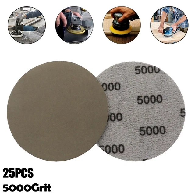 Sandpapier Loop-Schleifpapier Rund Schwarzes Siliziumkarbid Körnung 5000
