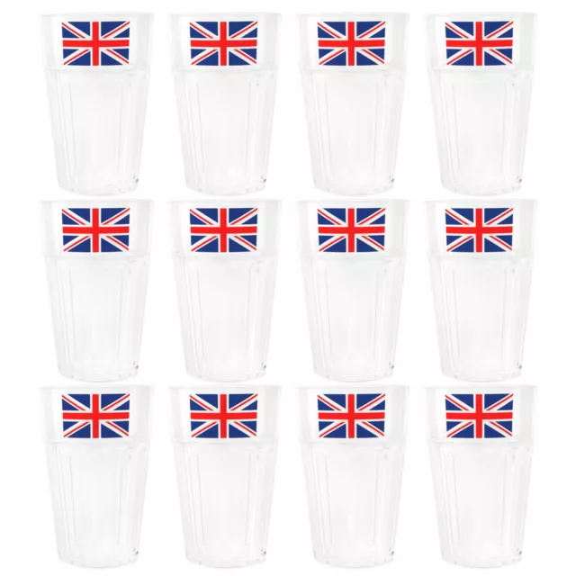 Union Jack Reusable Plastic Tumbler King Coronation Party Ware Street Party Lot