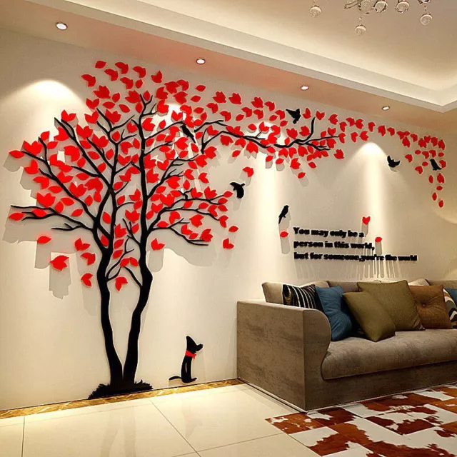 3D Flower Tree Home Room Art Decor DIY Wall Sticker Removable Decal Vinyl Mu-ID