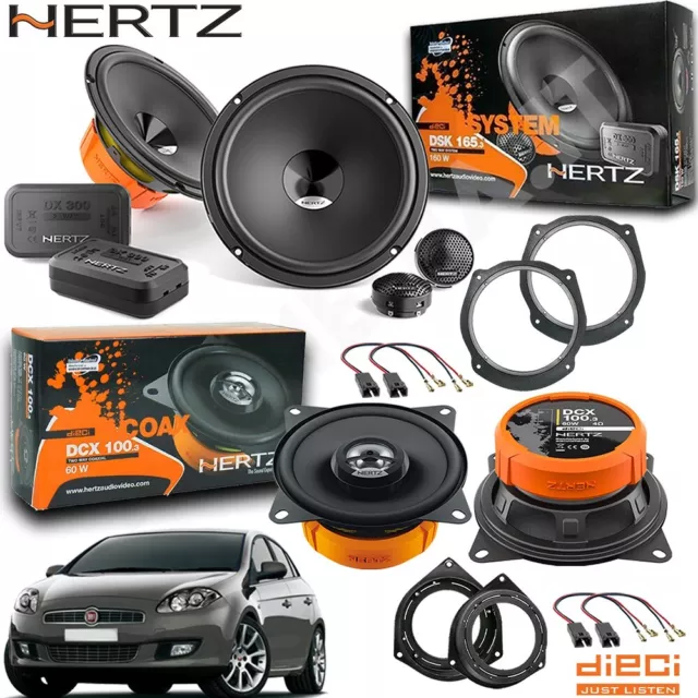 Set 6 Arcas Altavoces Hertz DSK165.3 Dcx 100.3 Delantero + Post Fiat Bravo A