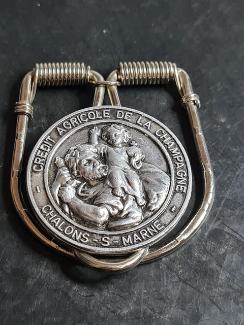 Ancienne Pince à Cravate Vintage – Dorée Avec Armoiries Lion Et Couronne – Bijou Homme