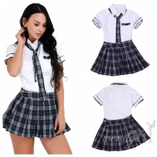 Naughty Women High School Girl Uniform Student Lingerie Dress Party Costume Sets