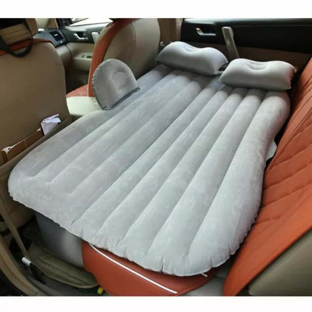 Inflatable Car Air Bed Car Travel Camping Mattress Back Seat with Pump& 2 Pillow