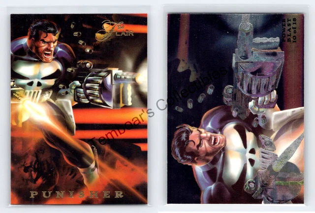 Punisher ⭐️ Power Blast ⭐️ 10 of 18 ⭐️ Flair '94 - Marvel Universe 1961-1993 ⭐️