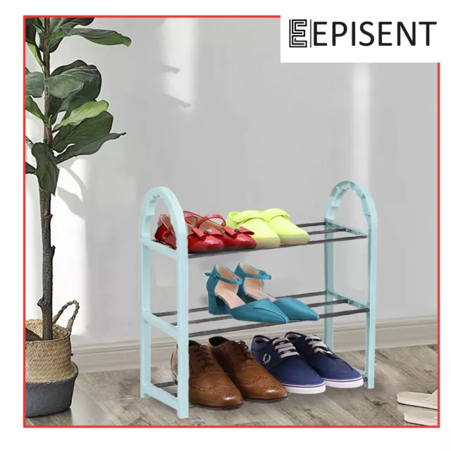 3 Tier Extendable Shoe Rack - Quick Assembly, Heavy Duty Metal Storage