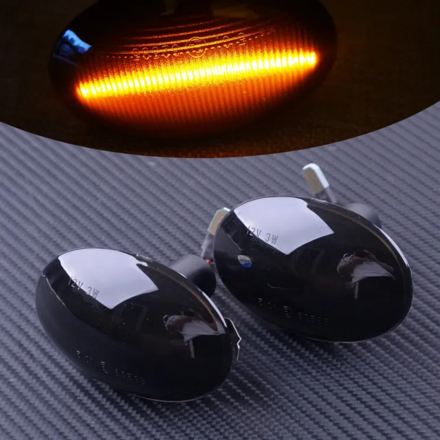 2Pcs Dynamic LED Side Lights Indicator Repeater fit For Mini Cooper R56 R57