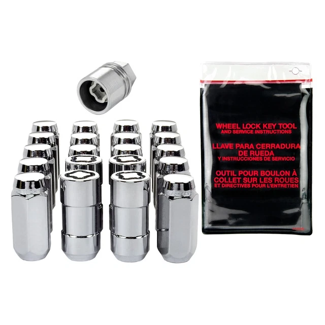 For Chevy Silverado 3500 01-05 Lug Wheel Installation Kit Chrome Silver Cone