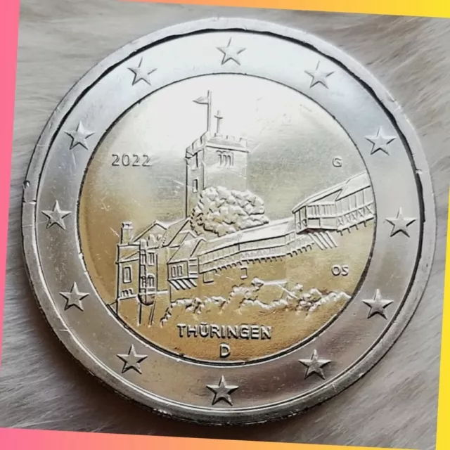 2 Euro Gedenkmünze Deutschland_2022    Thüringen (Fehlprägung)