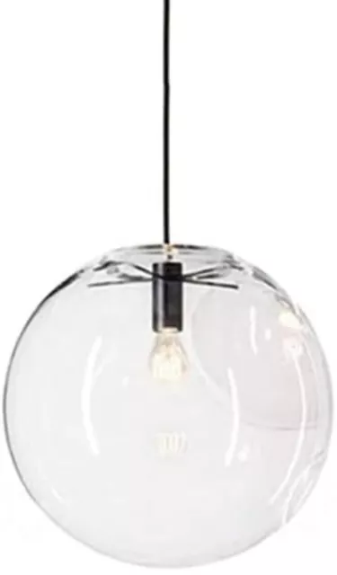 H XD GLOBAL E27 Industrial Clear Globe Shade Pendant Lighting Modern Kitchen