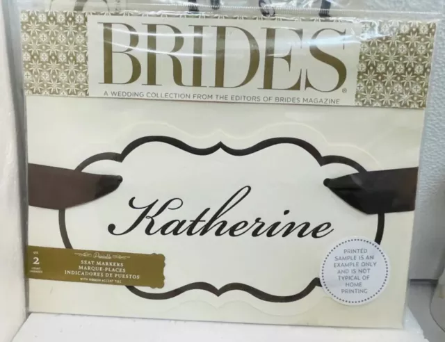 2 Pkgs Brides Magazine Wedding Collection 2 Count Printable Seat Markers