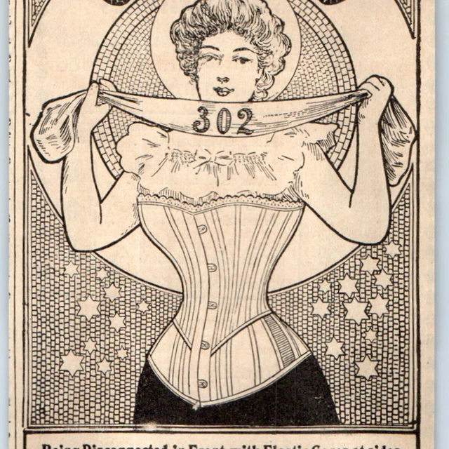 1900 Jackson, MI Michigan Corset Co Cresco Print Ad Women Lady Hips C38