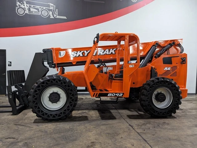 2015 Skytrak 8042 8000Lb Pneumatic Telehandler Diesel Telescopic Lift Stk 13193