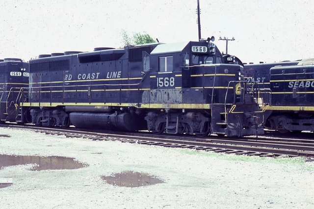 ORIGINAL 1980 RAILROAD SLIDE SCL SEABOARD COAST LINE 1568 Jacksonville FLORIDA