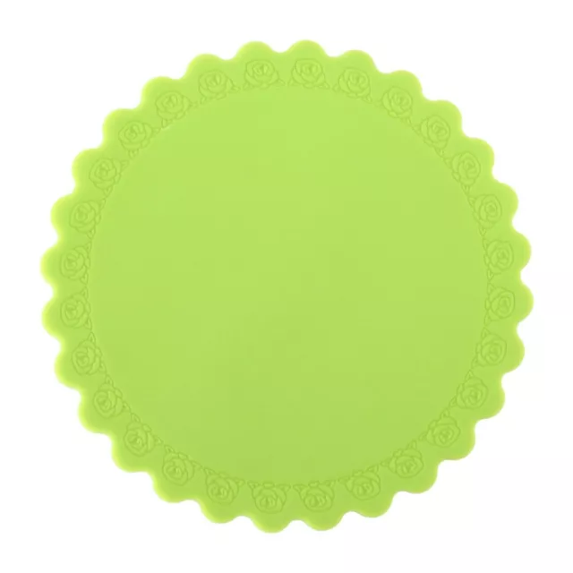 (Verde) Tappetino in silicone antiscivolo resistente al calore per piatti o ciotole stoviglie Pa UK