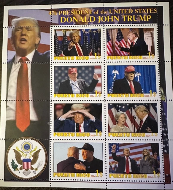 STAMPS PUERTO RICO 2024 47h President USA Donald Trump £15.74 PicClick UK