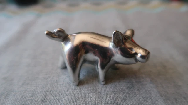 Vintage 2.5" Aluminum Pig Figure