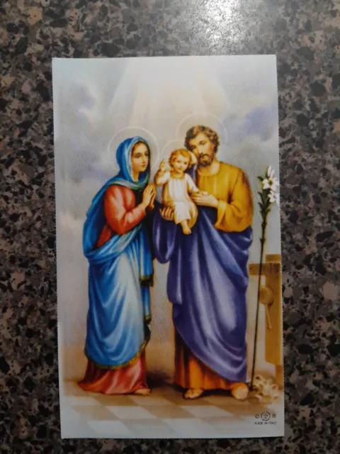 Vintage The Holy Family Jesus Virgin Mary Saint Joseph Funeral Holy Card 2003