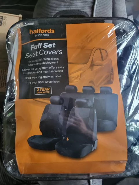 HALFORDS FULL SET Grey Car Seat Covers 14.95 PicClick UK