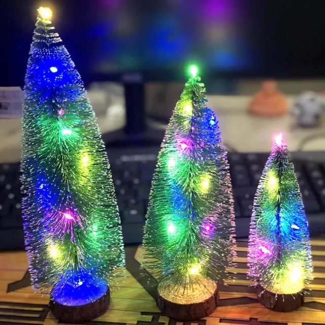 Tabletop Mini Christmas Tree With LED Lights Home Tabletop Xmas Decor Tree USA