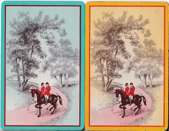 HORSES #W8h    2 Single Swap Playing Cards.