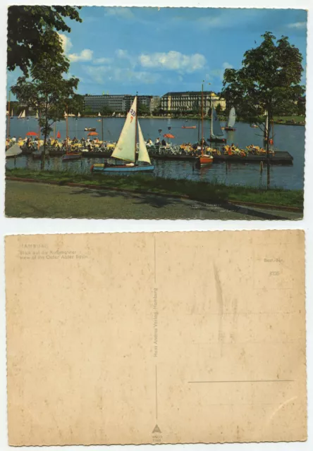 14462 - Hamburg - Außenalster - alte Ansichtskarte