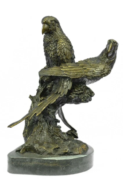 Bronze Sculpture African gray parrot Signed Original Milo Statue Sale bird Gift