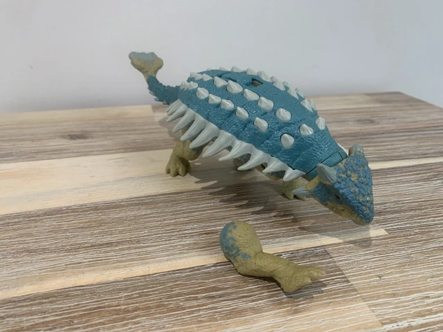 JURASSIC WORLD CAMP Cretaceous Roar Attack Ankylosaurus Bumpy Figure ...