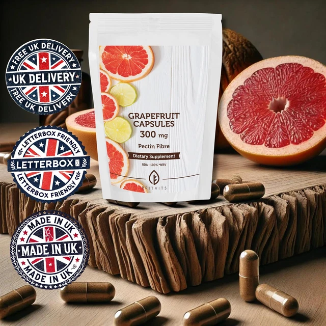 GRAPEFRUIT PECTIN 300MG 250 CapsulesNatural Fiber Supplement £27.90
