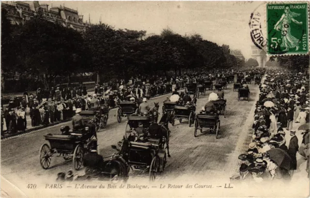 CPA PARIS 16e-Avenue du Bois de Boulogne-Le Retour des Courses (326230)