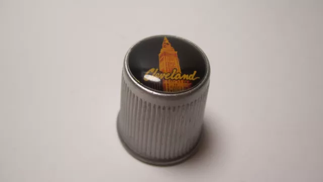 Thimble Vintage Souvenir Collectible Cleveland Tower Pewter 1"