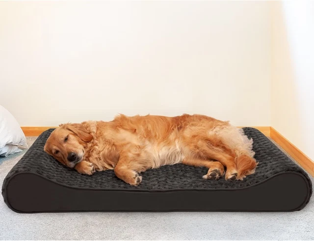 Ultra Plush Luxe Lounger Cooling Gel Dog Bed with Removable Cover Jumbo