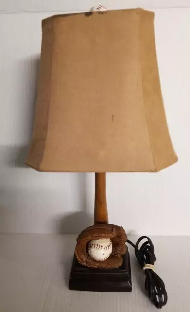 Baseball Bat, Glove & Ball Table Night Light Lamp With Shade & Ball Feniel Baseball Bat, Glove & Ball Table Night Light Lamp With Shade & Ball Feniel