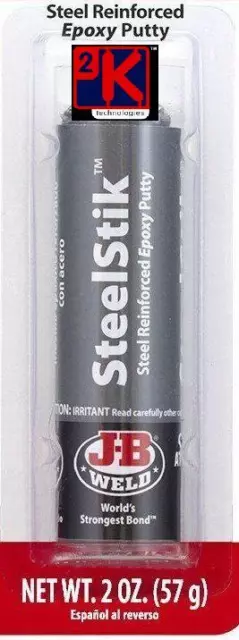 Jb j-b weld 8267 Steelstik 57g Acier Renforcé Résine Mastic Uncarded + Pl