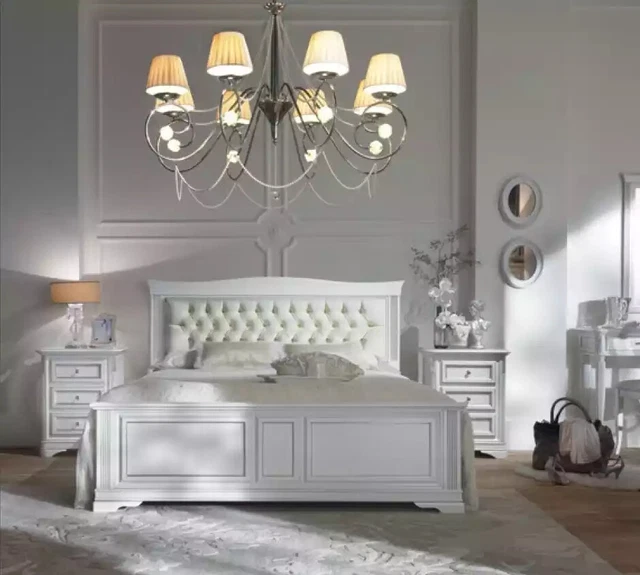 Complet Chambre à Coucher Set Lit 2x Nachttische 3 Parties Luxe Design