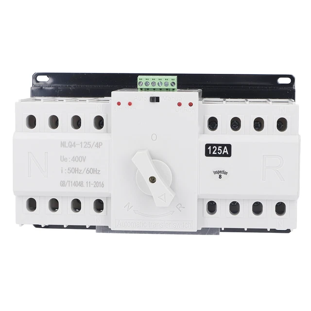 Interruttore Di Trasferimento Automatico ATS NLQ4-125-4P 400V - Doppia Potenza, 125A, Per Uffici E Ospedali