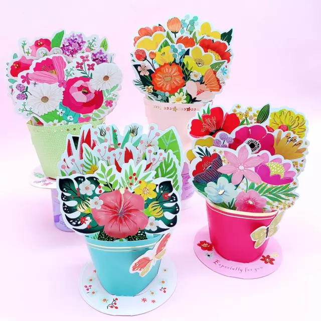 Blumenstrauß Popup Karte, Geschenkkarte zum Muttertag, dekorative Segenskarte