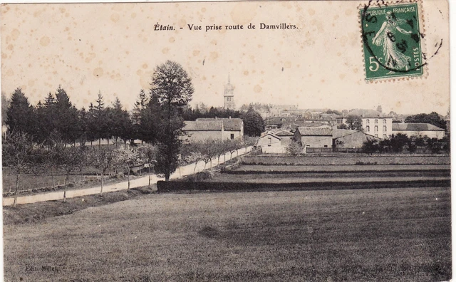 CPA 55 ETAIN Vue Prise route de Damvillers