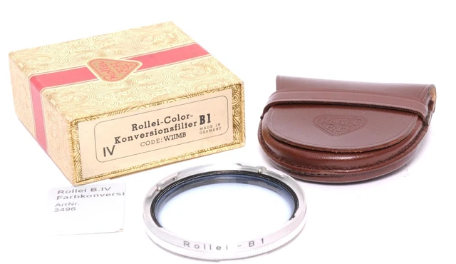 Filtro de conversión de color Rollei B1-0 bahía IV en caja WIIMB con estuche
