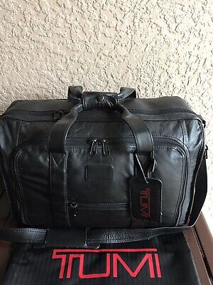 Ultra Rare Tumi Alpha Columbian Vintage Leather 3Zip Carry On Weekend Duffel Bag