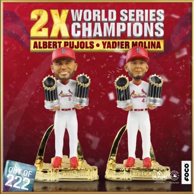 ALBERT PUJOLS & YADIER MOLINA St. Louis Cardinals 2X WS Bobblehead Set NIB!