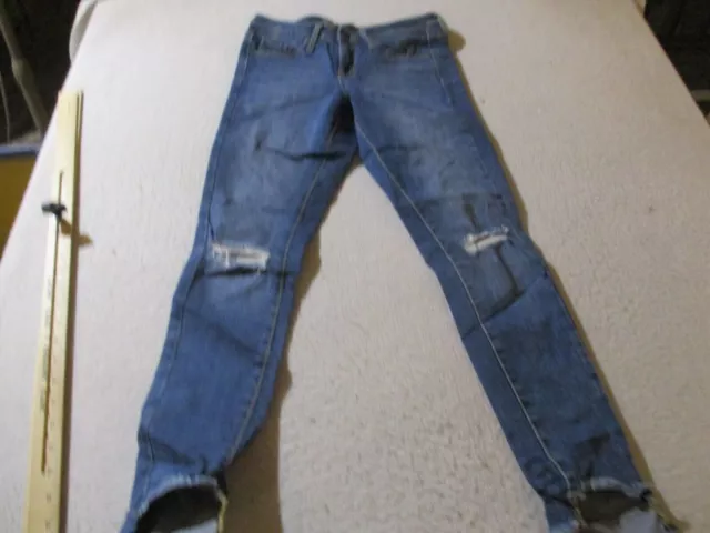 Mossimo mid-rise skinny Womens Blue Med Wash Jeans Sz 00R