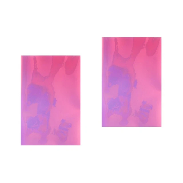 2 piezas A4 película arco iris transparente PVC brillo hágalo usted mismo ropa de equipaje tela