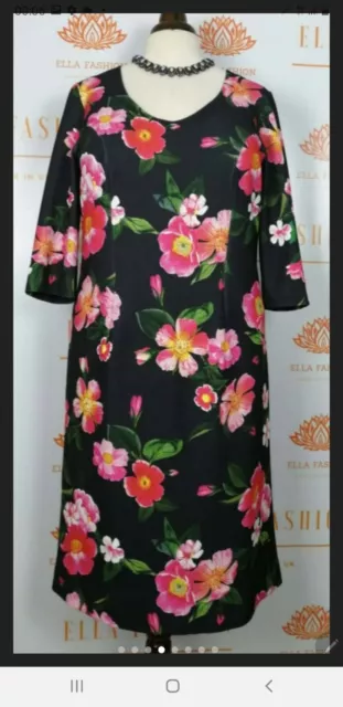 Beautiful, Elegant, Vintage, Floral, Evening, Party or Casual Dress. UK Size 22