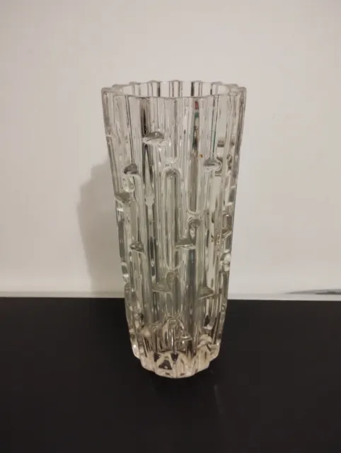 Sklo Union Glass “Maze” Vase By Frantisek Visner Vintage Czech 1960s